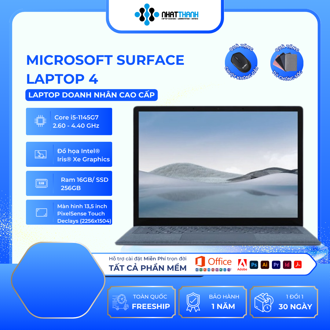 Surface Laptop 4/Core i5-1145G7/Ram 16GB/SSD 256GB 13,5 inch Touch Declays