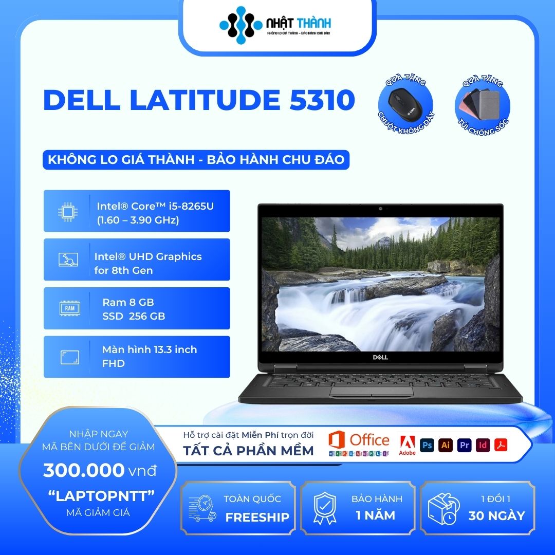 DELL Latitude 5310/Core i5 10310U/ Ram 8GB/ SSD 256GB /13.3 inch FHD