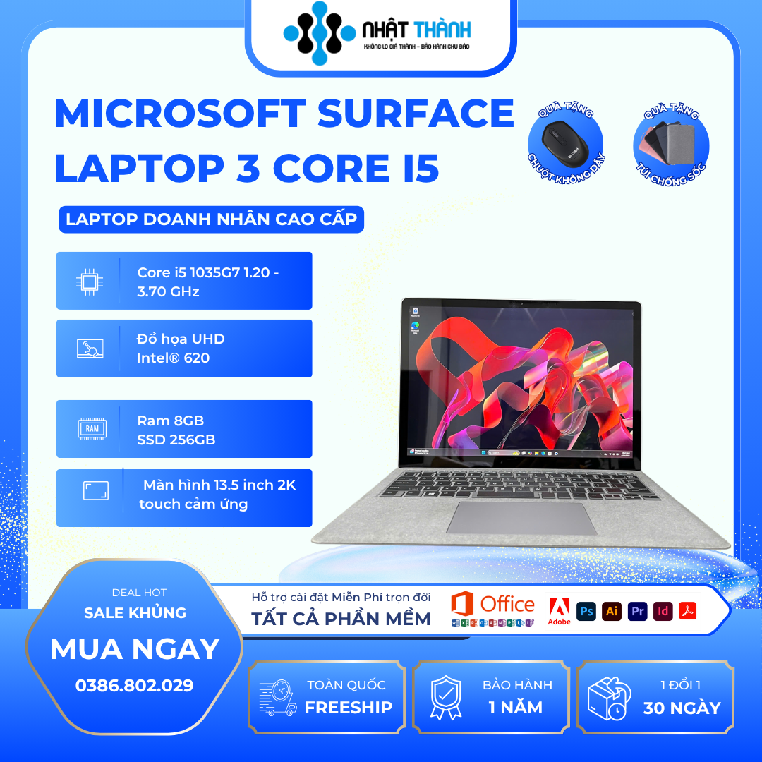 Microsoft Surface Laptop 3/core i5/RAM 8GB/SSD 265GB/2K