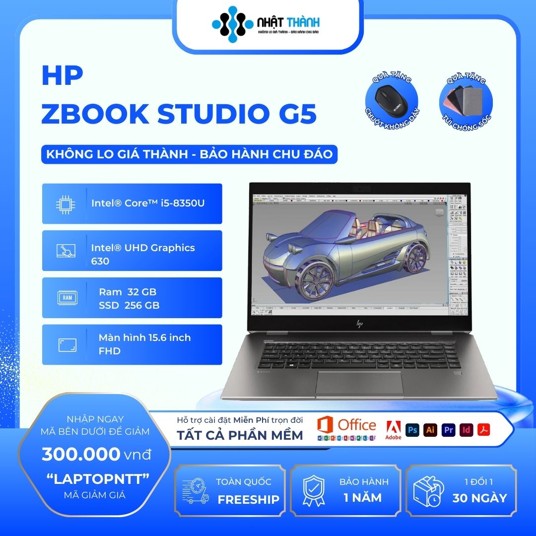 HP Zbook Studio G5 Core i7 8750H/ RAM 32GB / SSD 512GB/ Màn hình 15,6 inch FHD
