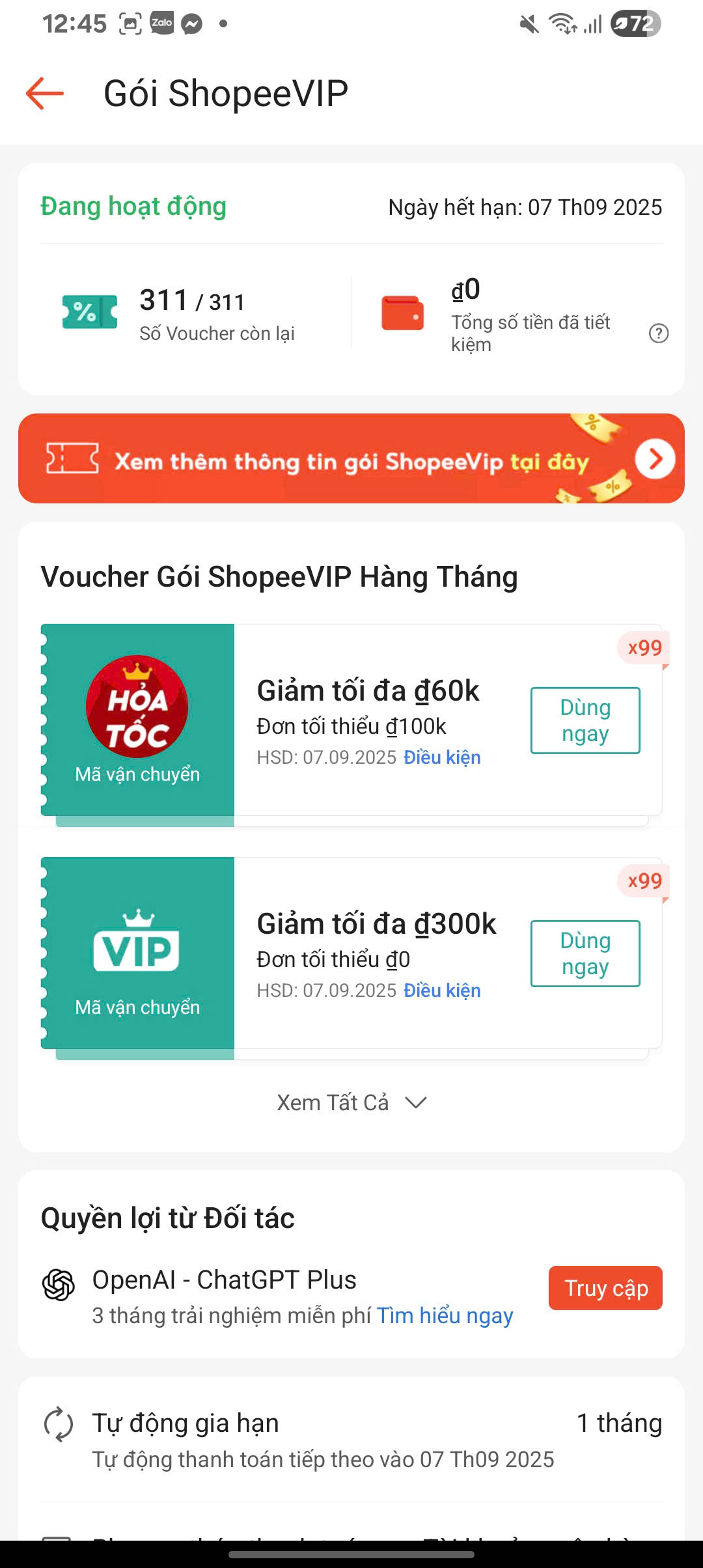 Hướng dẫn nhận ChatGPT Plus và Shopee Vip 3 Tháng Miễn Phí! Số Lượng Có Hạn