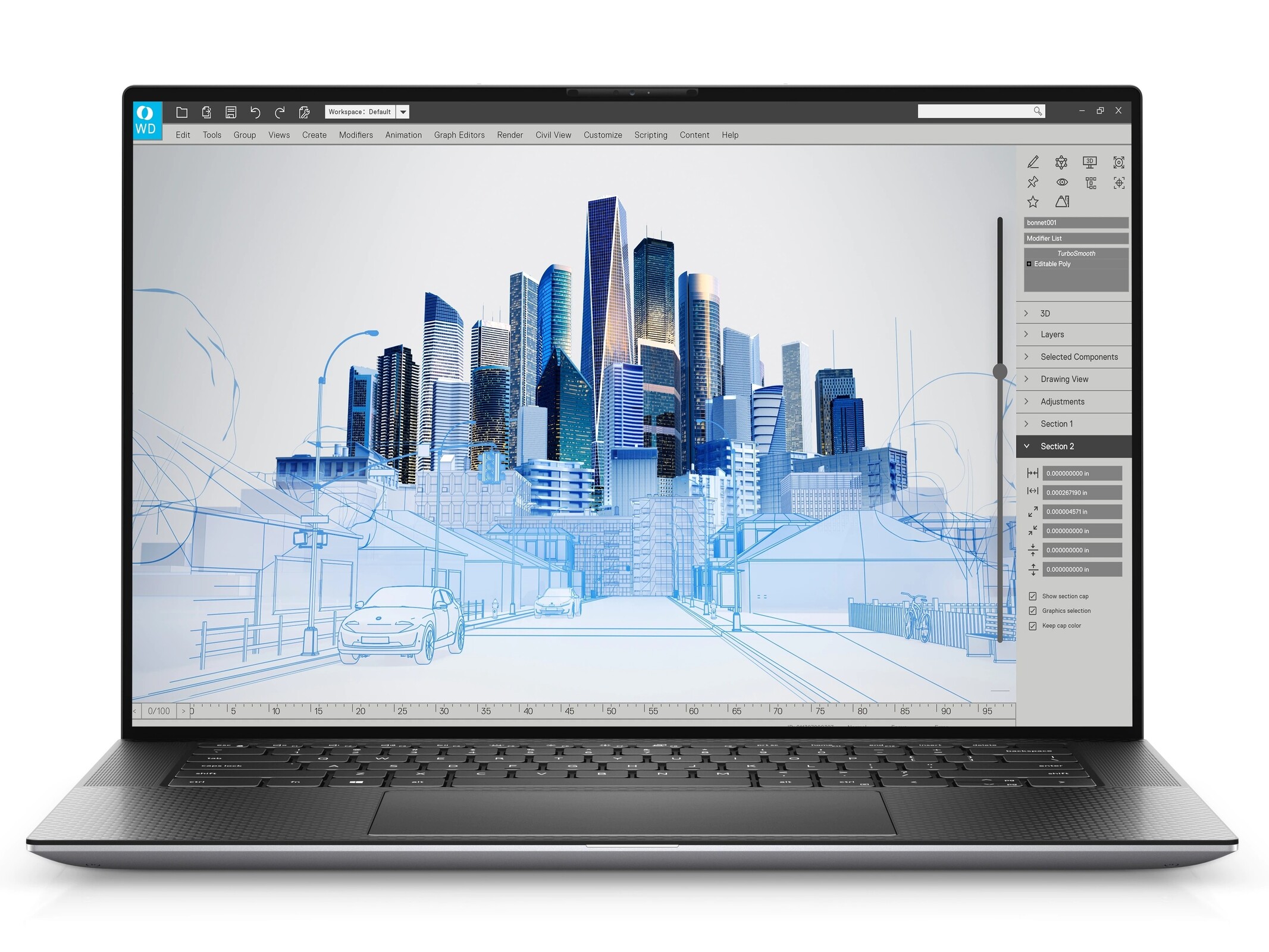 DELL Precision 5550/Core i7 10750H /16GB/ SSD 512GB/NVIDIA GeForce Quadro T1000 4GB DDR5 /15.6 inch WUXGA (1920&#215;1200)