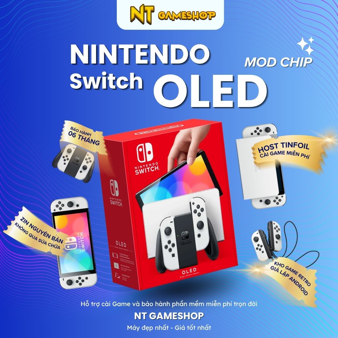 Trang chủ 98 Nintendo Switch OLED Chính hãng | Full Box & phụ kiện LIKE NEW 99% (Mod Chip HẮC ÁM FULL GAME) | NT Game Shop